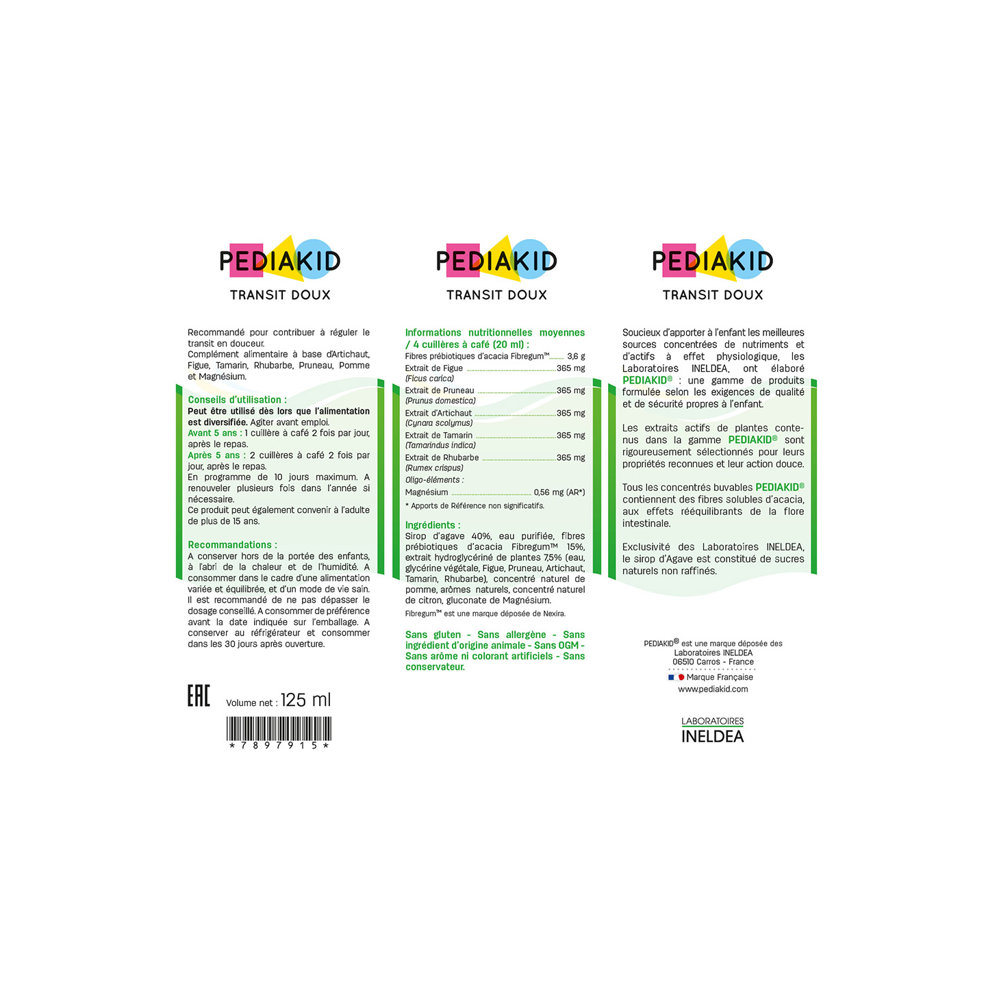 Transito delicato - PEDIAKID - Flacone da 125 ml