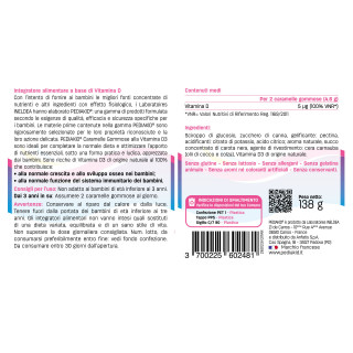 Caramelle Gommose alla Vitamina D3 - PEDIAKID - Pillbox da 60 orsetti