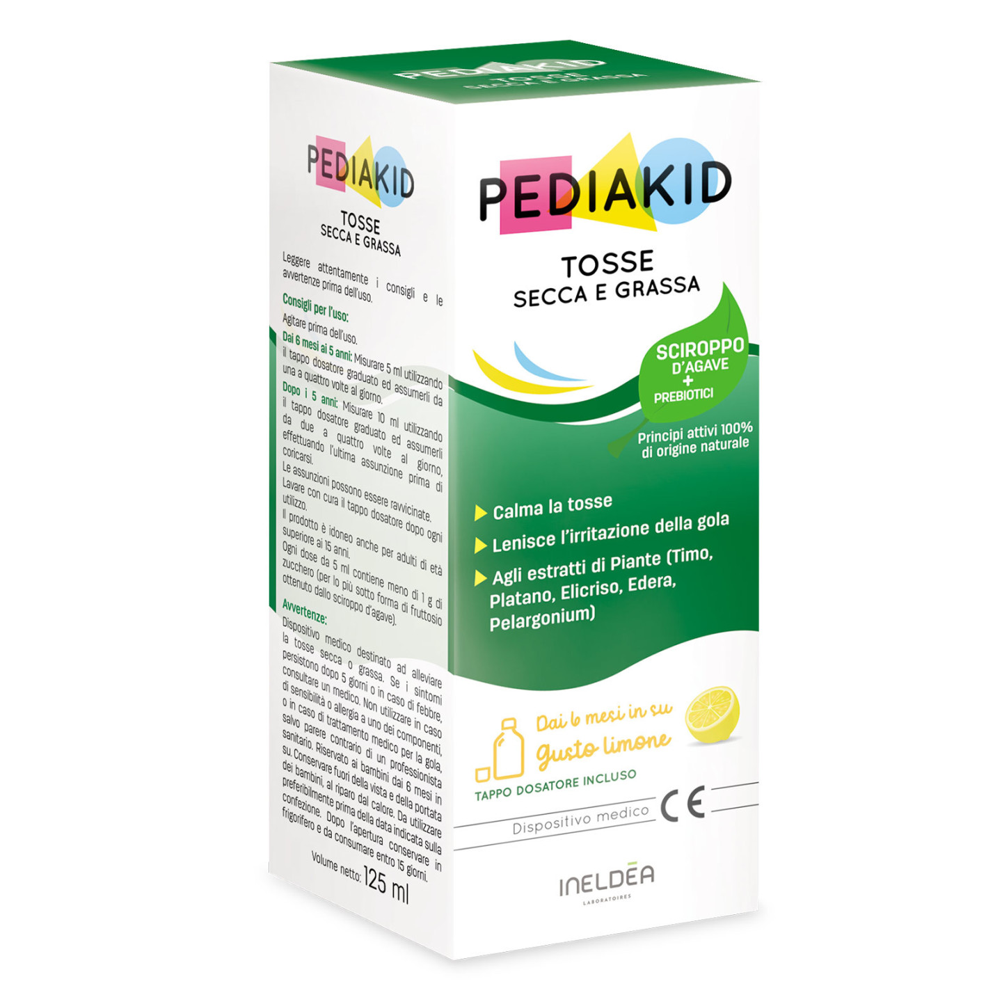 Tosse secca e grassa - PEDIAKID - Flacone da 125 ml
